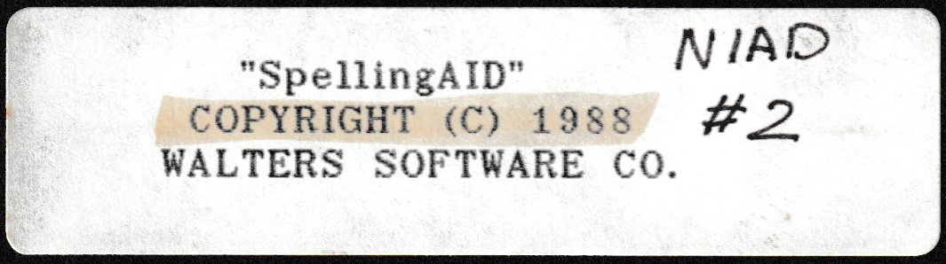 Spelling Aid Package